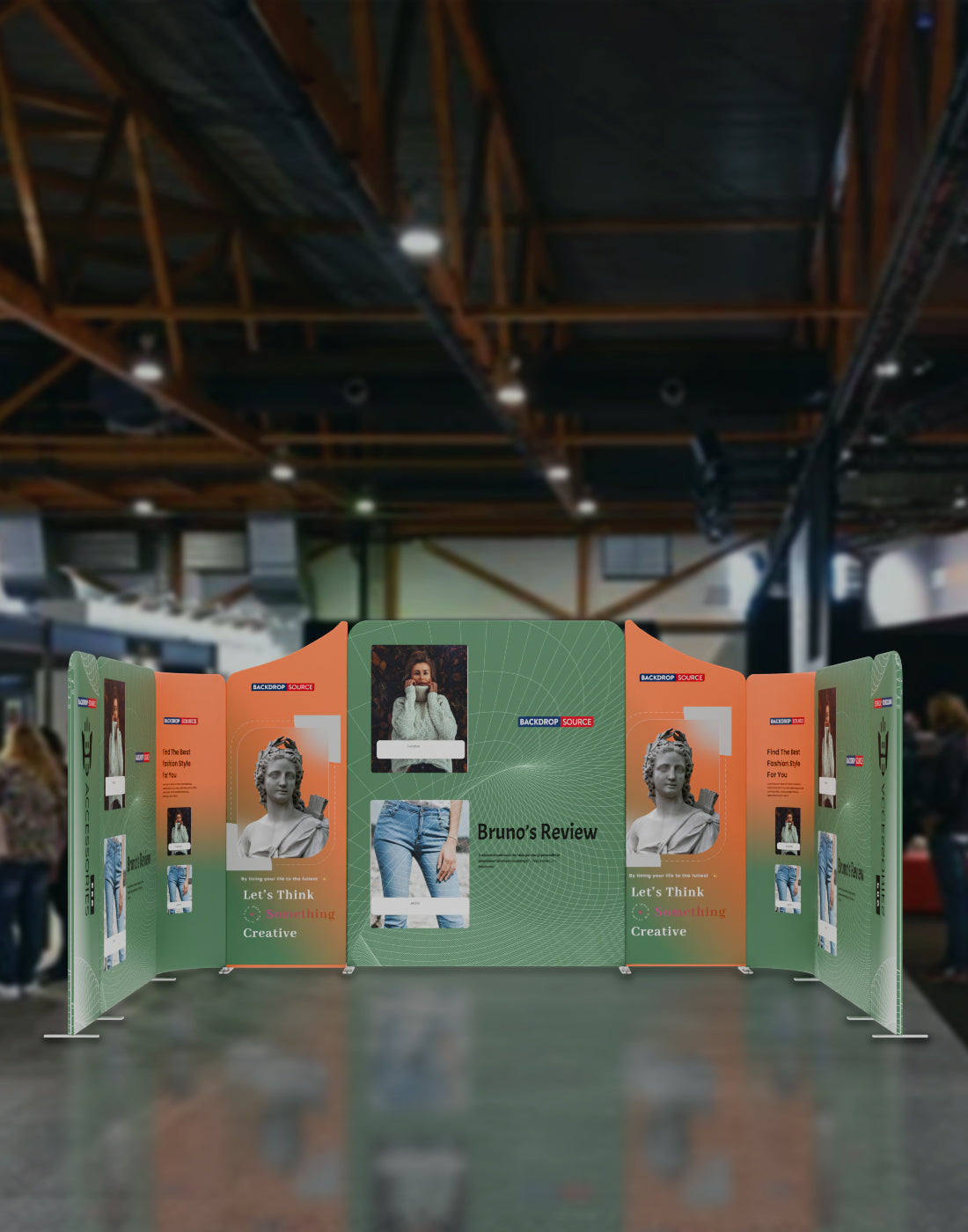 Magnetic Fabric Booth Display - Model 2 (16.4 x 10ft)