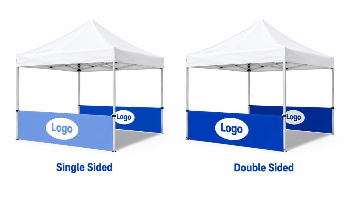 Custom Size Canopy Tent Half Wall – Graphic Only