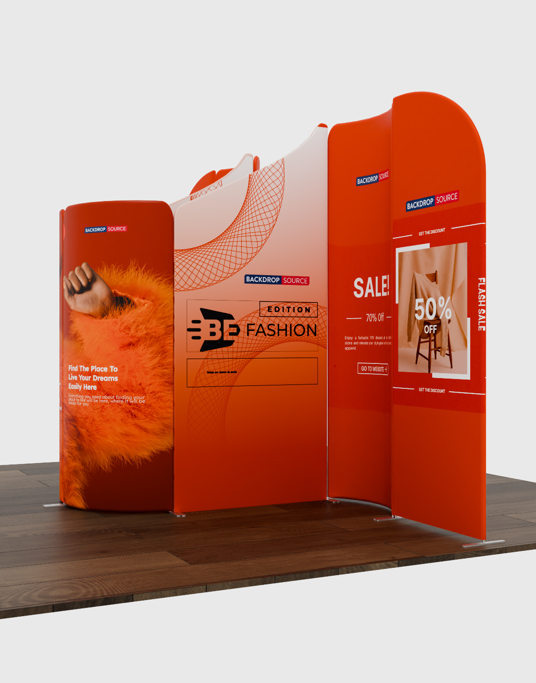 Magnetic Fabric Booth Display - Model 1 (13 x 10ft)