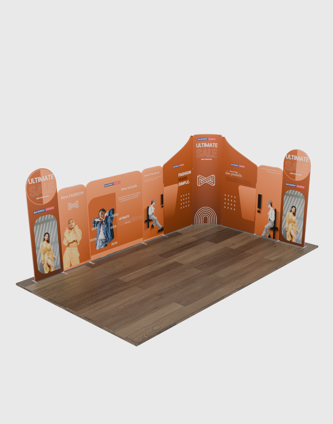 Magnetic Fabric Booth Display - Model 1 (20 x 20ft)