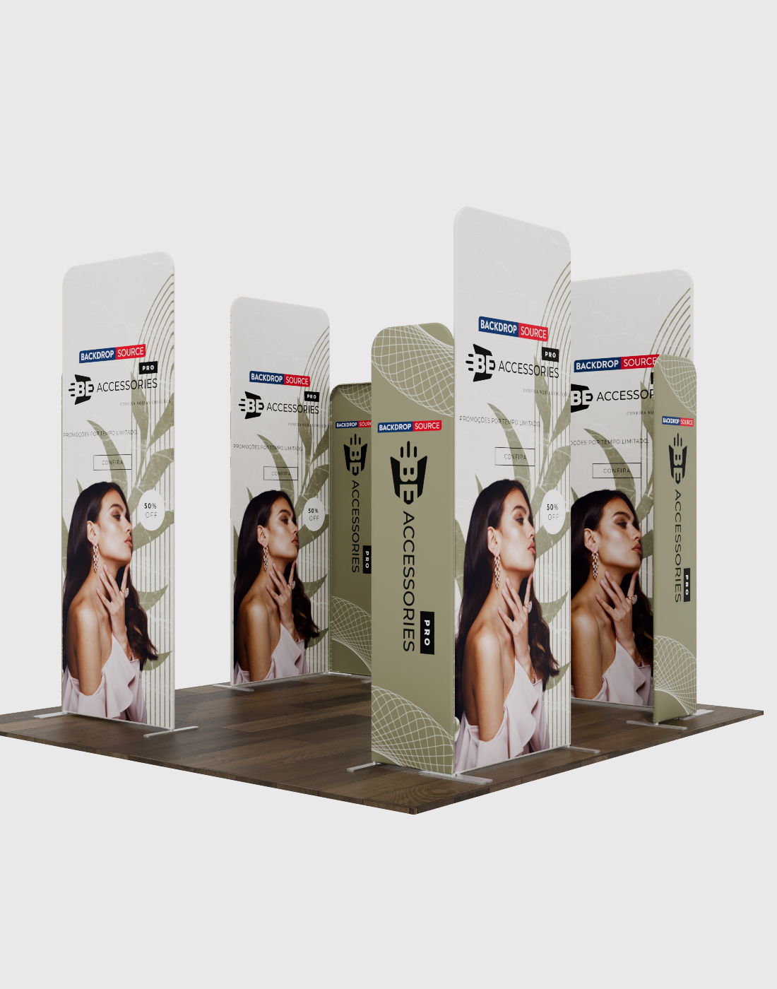 Magnetic Fabric Booth Display - Model 4 (10 x 10ft)