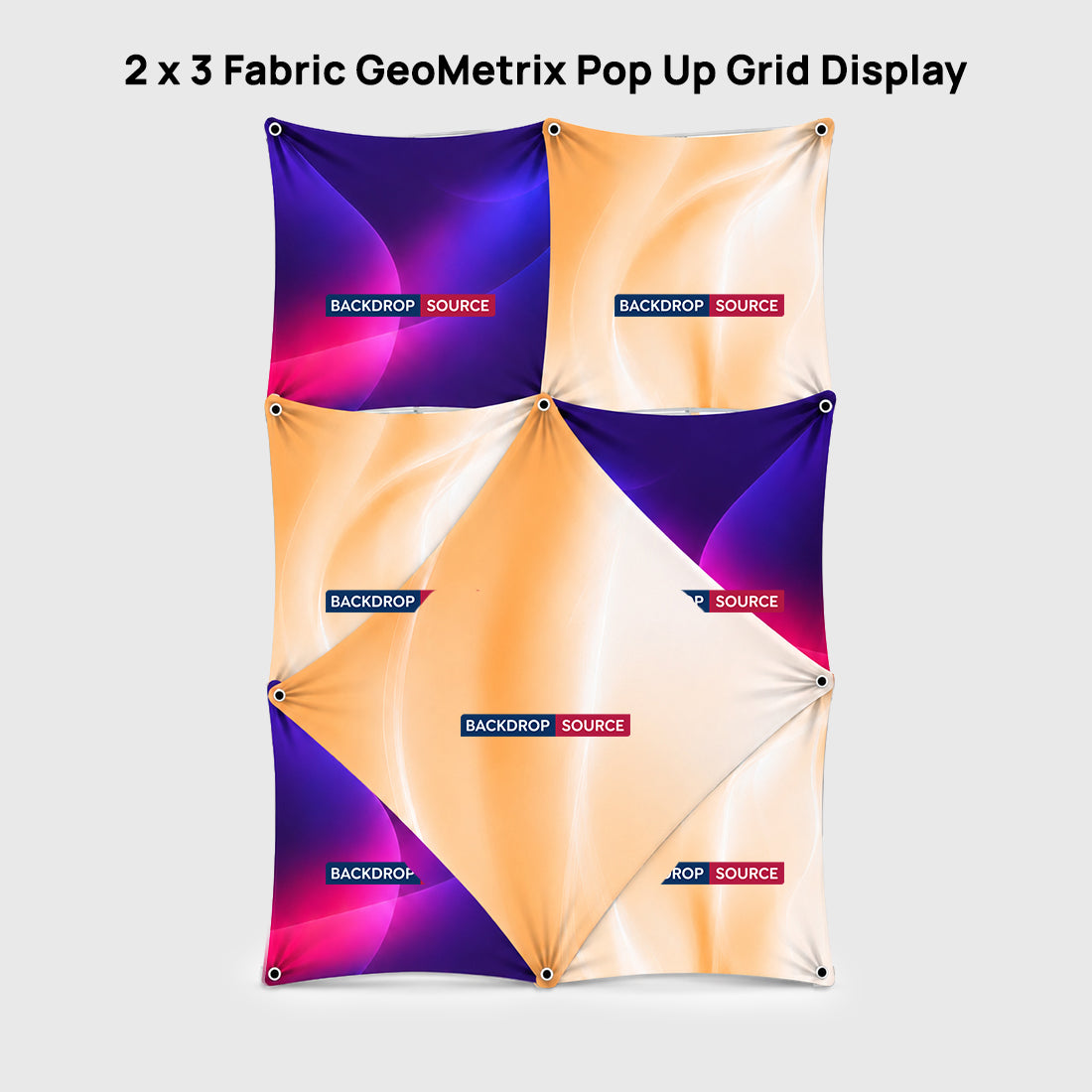 2 x 3 Fabric GeoMetrix Pop Up Grid Display