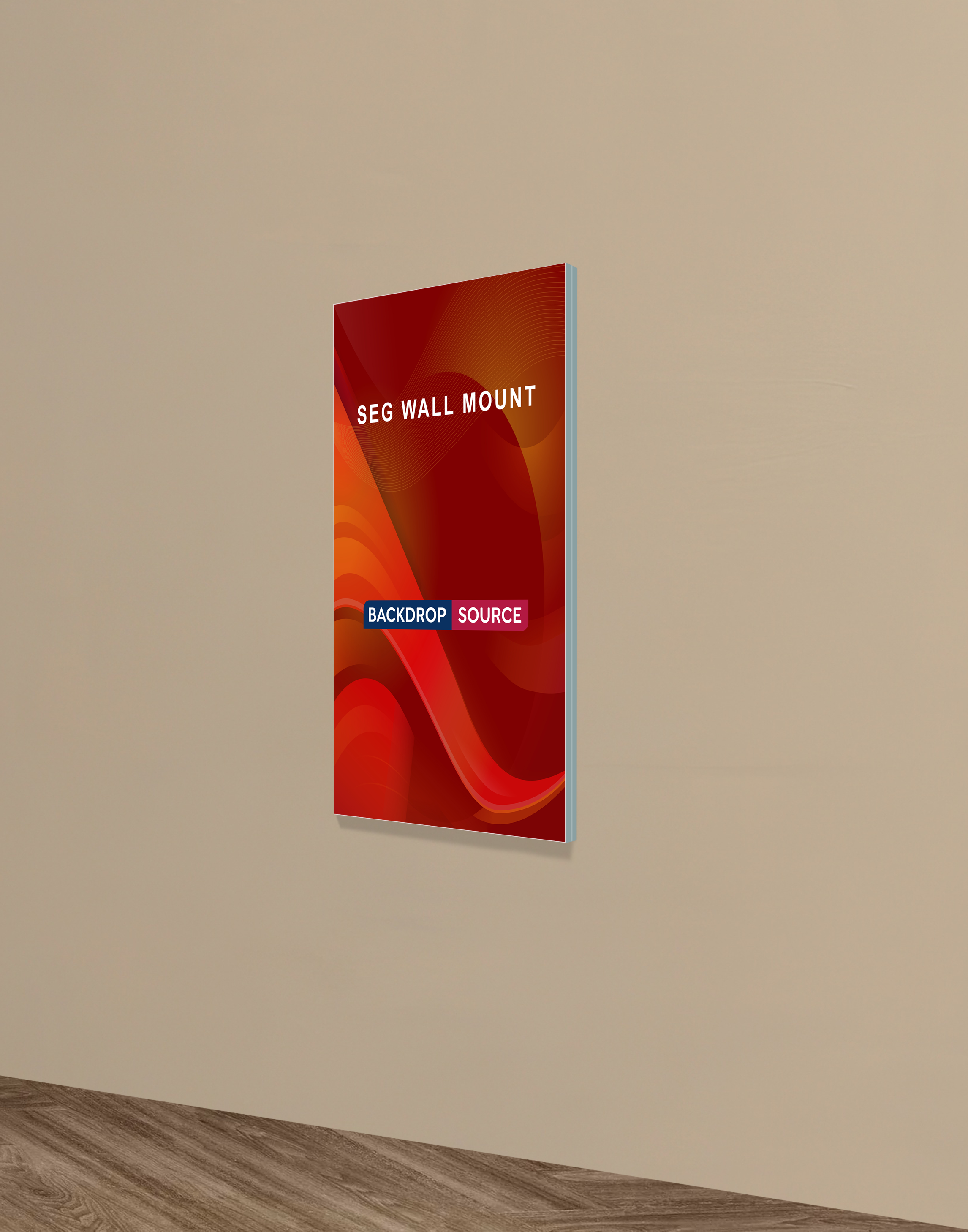Wall-Mounted SEG Fabric display - 0.8" Depth