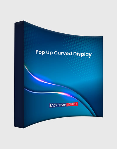 Fabric Pop Up Curved Velcro Media Wall