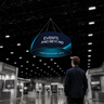 3D Eye-Shaped Hanging Banner
