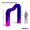 Fond d'écran en forme d'arche ondulée incurvée en 3D 