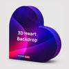 Fond en forme de cœur 3D 