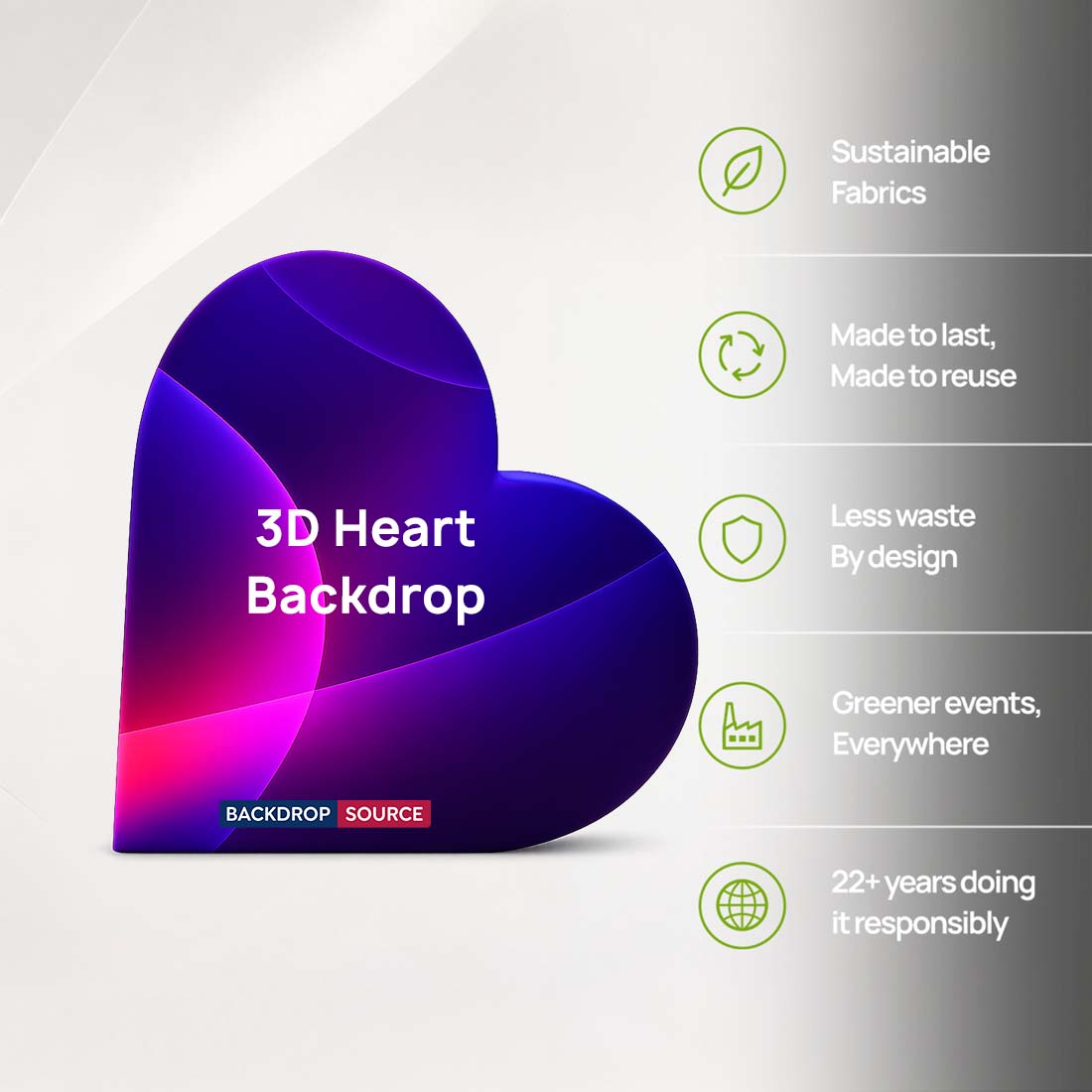 Fond en forme de cœur 3D 