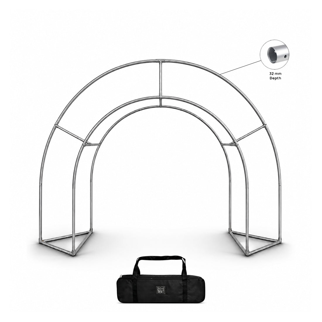 Arche en tissu tendu à prisme triangulaire 3D 