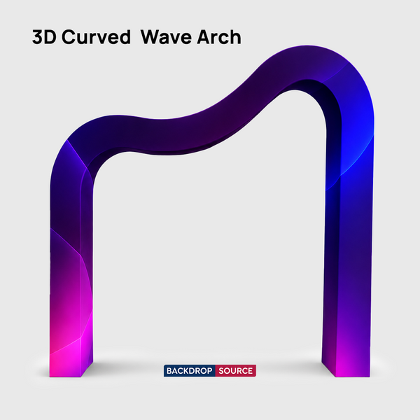 Fond d'écran en forme d'arche ondulée incurvée en 3D 