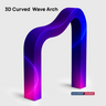 3D Fabric Curved Wave Arch Backdrop
