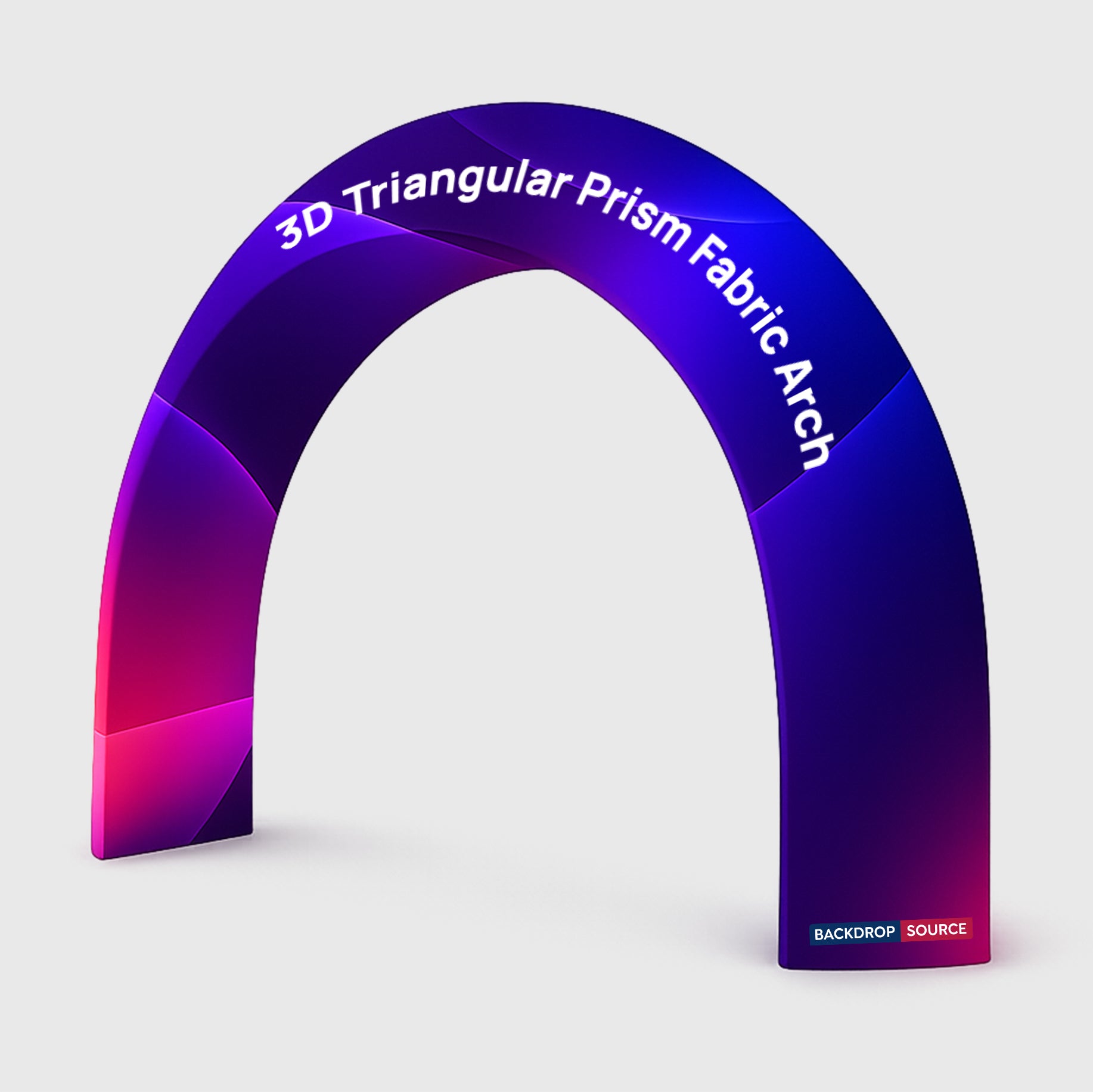 Arche en tissu tendu à prisme triangulaire 3D 
