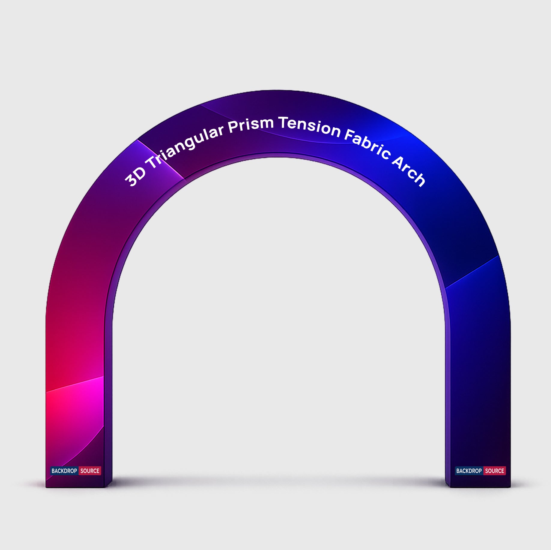 Arche en tissu tendu à prisme triangulaire 3D 