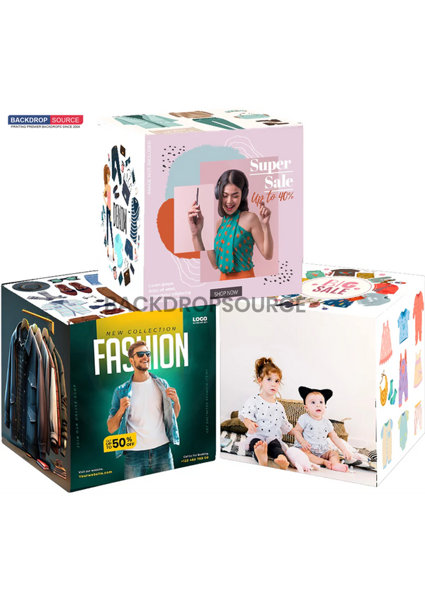 3 ensembles de présentoirs en tissu extensible pour la présentation de produits 