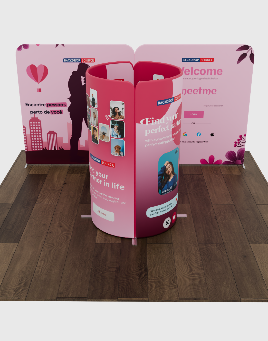 Magnetic Fabric Booth Display - Model 2 (13 x 10ft)