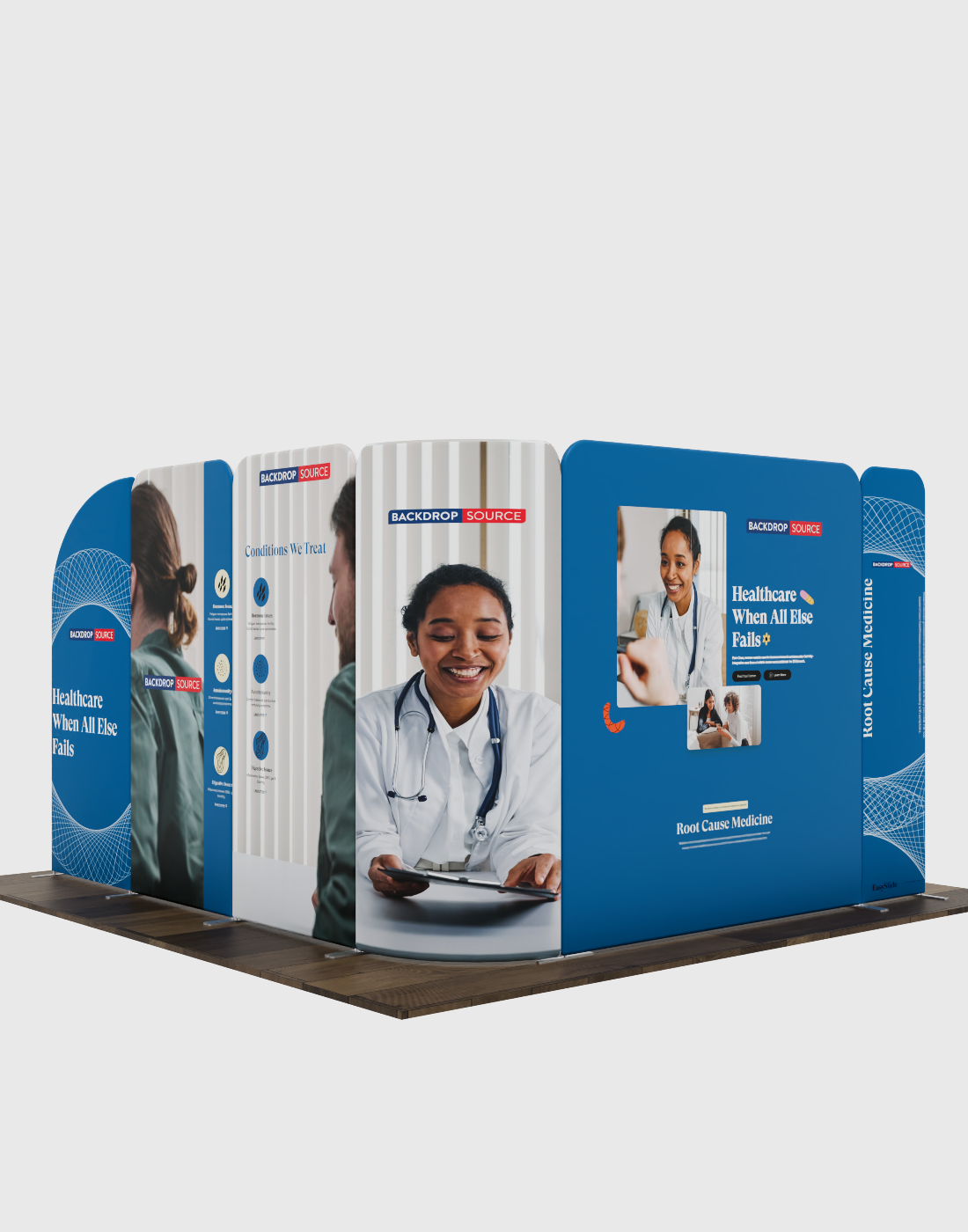 Magnetic Fabric Booth Display - Model 3 (10 x 10ft)