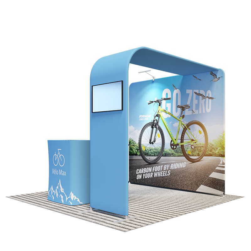 Economy L Arch TV Display Exhibition Kit for 10ft Wide Booths
