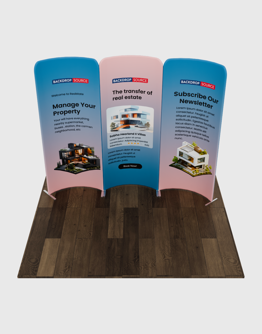 Magnetic Fabric Booth Display - Model 2 (6.5 x 6.5ft)