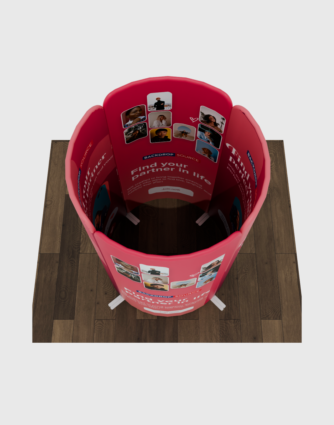 Magnetic Fabric Booth Display - Model 1 (6.5 x 6.5ft)