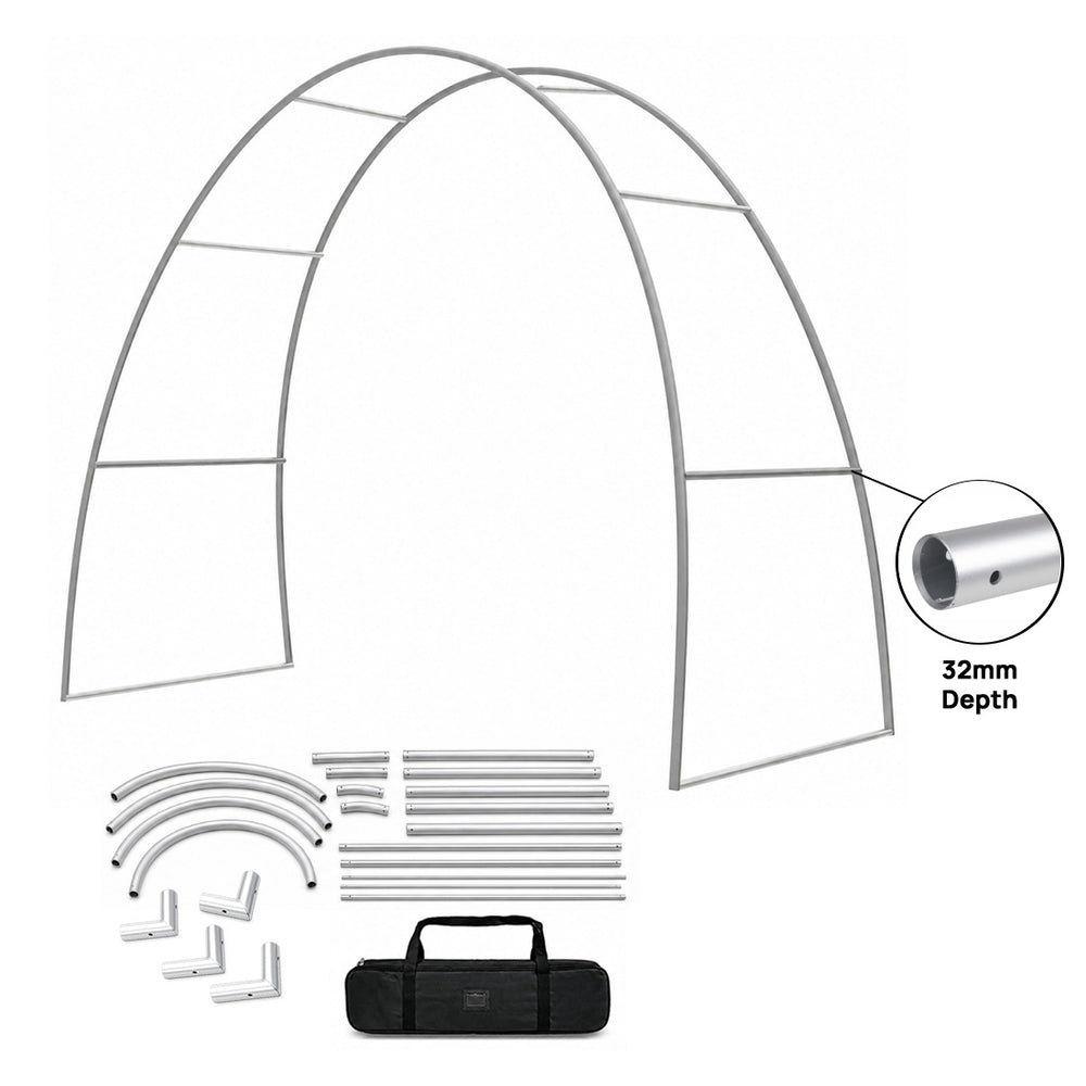 Tapered Curved Fabric Arch Display