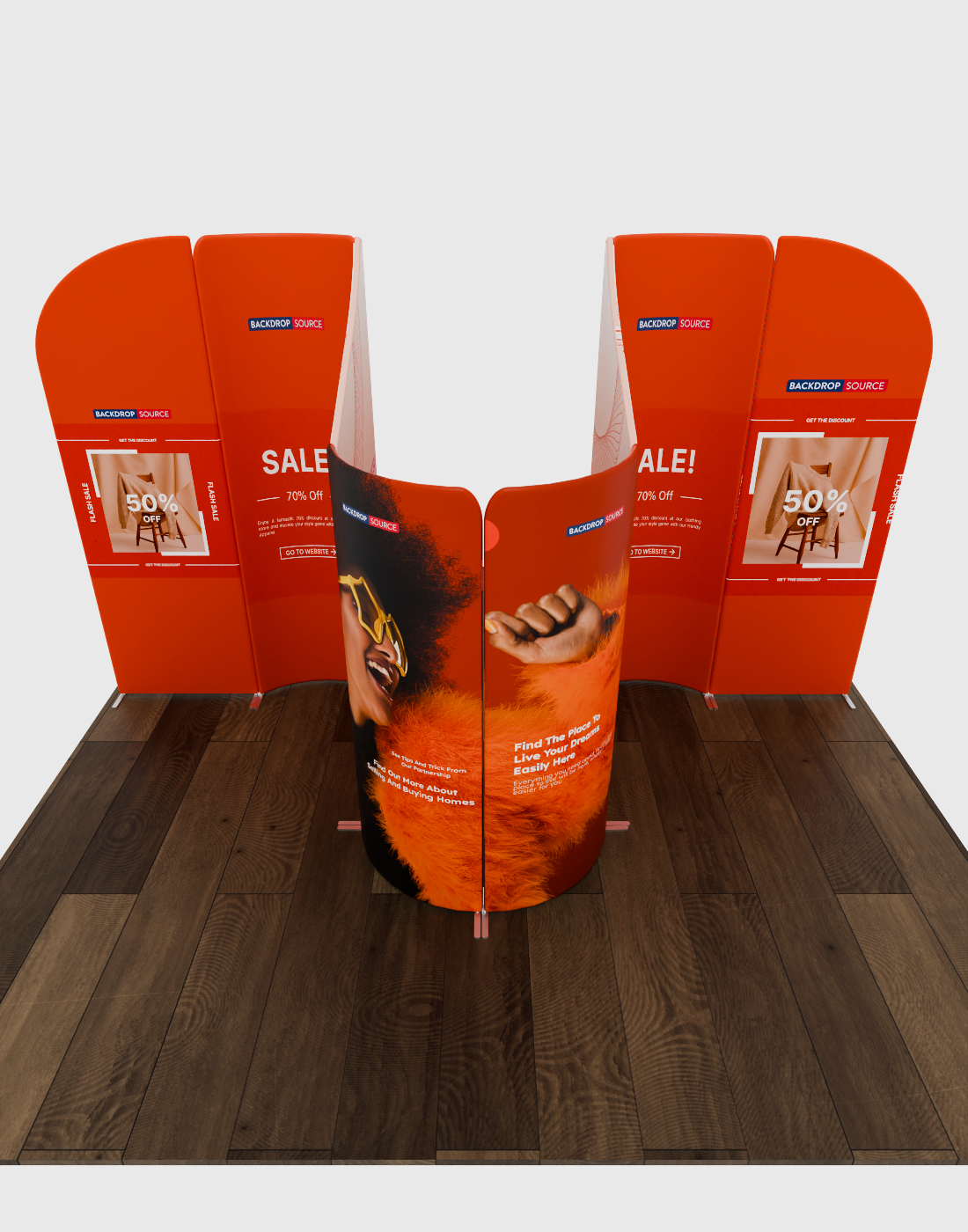 Magnetic Fabric Booth Display - Model 1 (13 x 10ft)