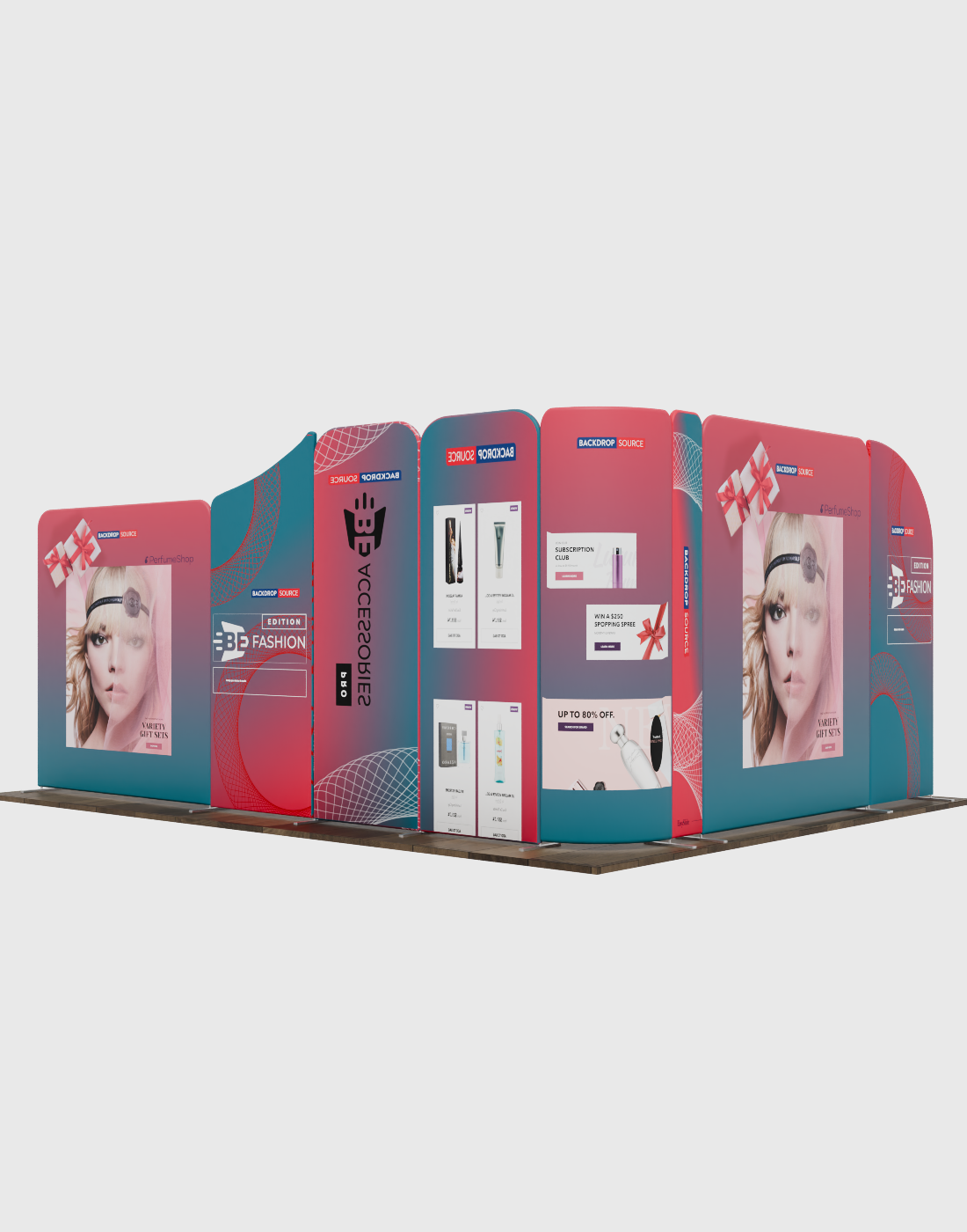 Magnetic Fabric Booth Display - Model 3 (16.4 x 13ft)