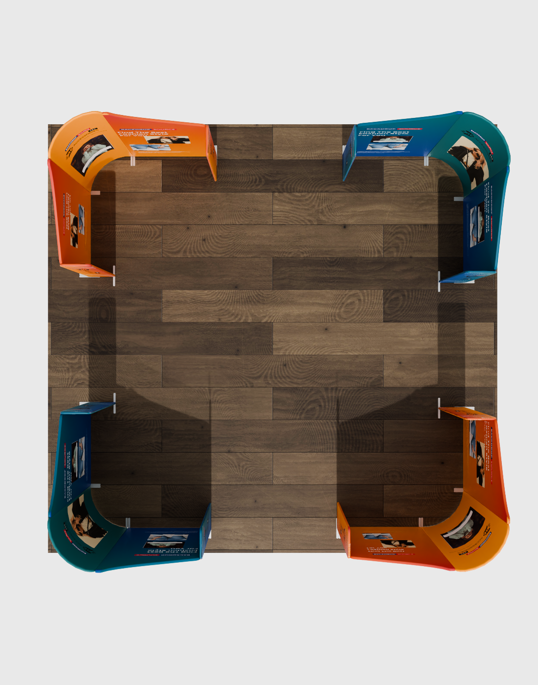 Magnetic Fabric Booth Display - Model 5 (20 x 20ft)