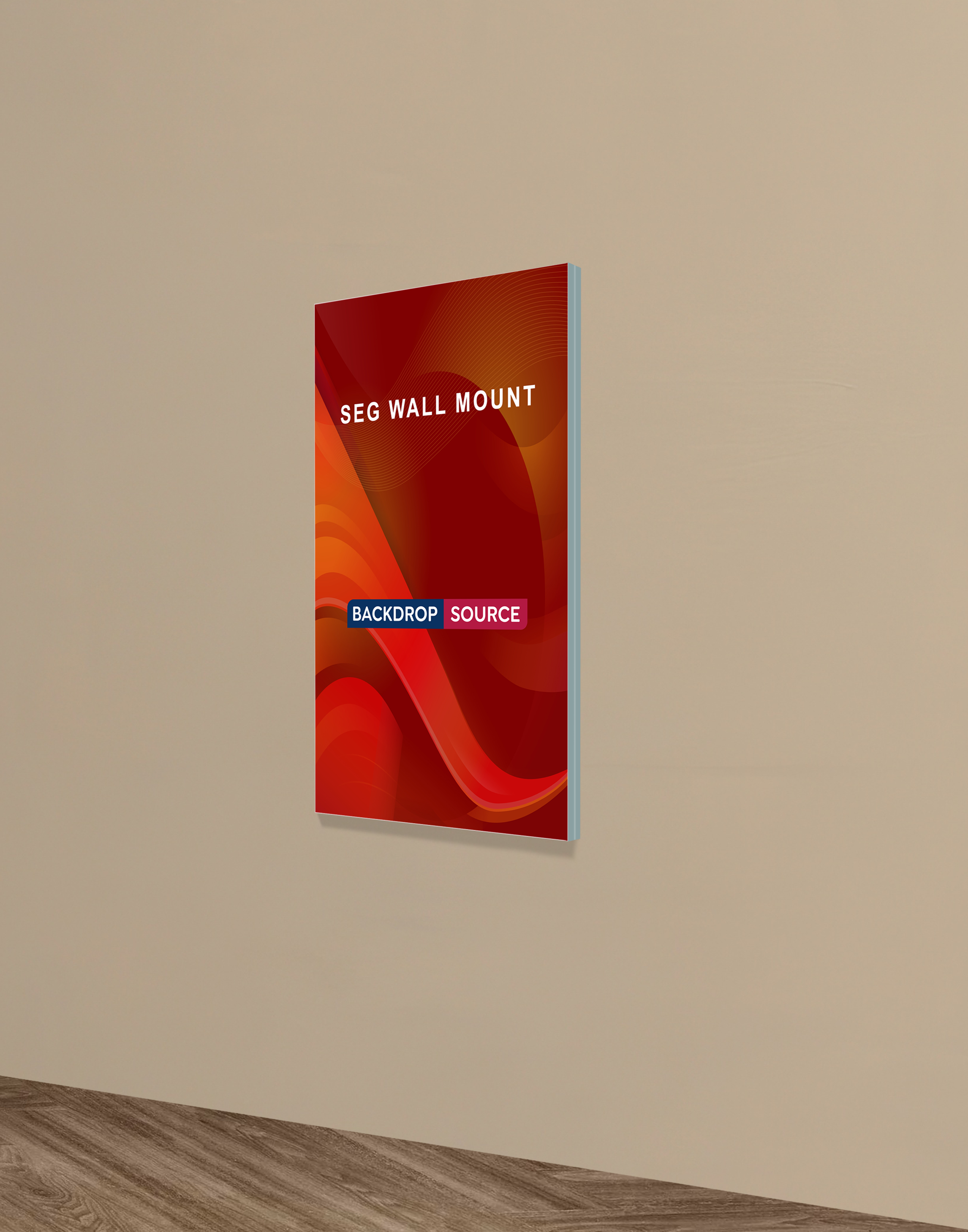 Wall-Mounted SEG Fabric display - 0.8" Depth