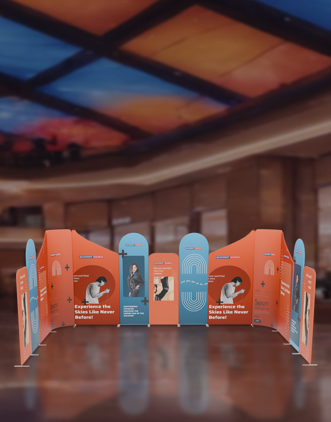 Magnetic Fabric Booth Display - Model 3 (20 x 20ft)