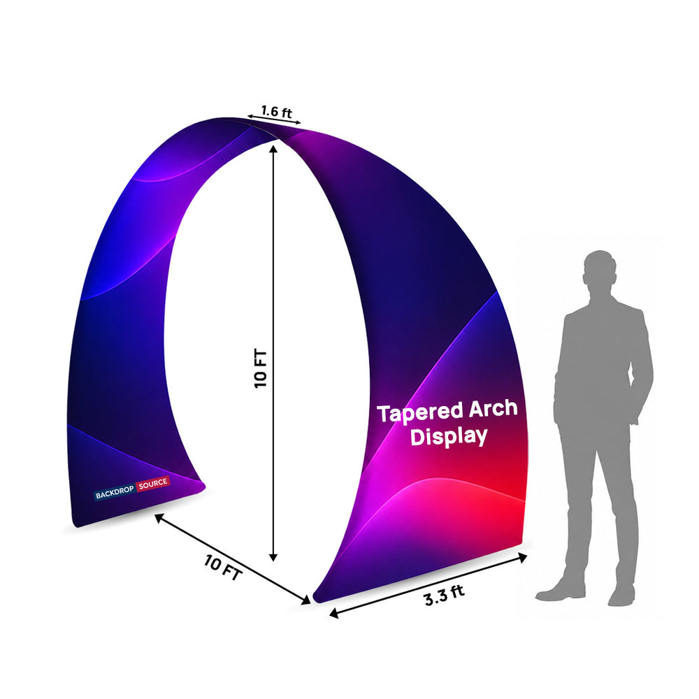 Tapered Curved Fabric Arch Display