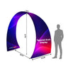Tapered Curved Fabric Arch Display