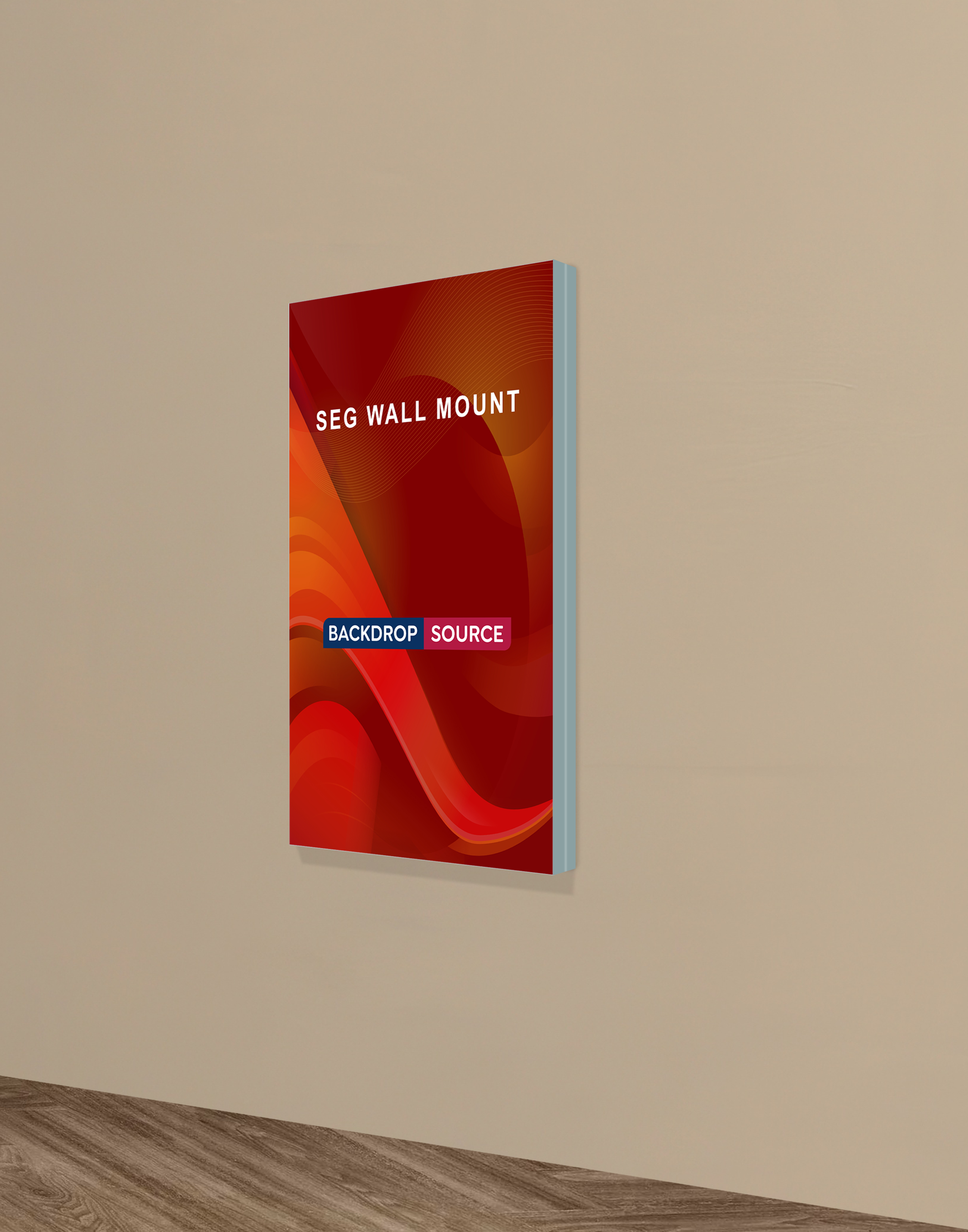 Wall-Mounted SEG Fabric display - 1.57" Depth