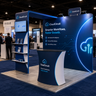 10x10 Booth Kit with L-Shape TV Shelf Tower & Counter