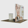 10x10 Straight Wall Booth Kit with Counter & TV Mount