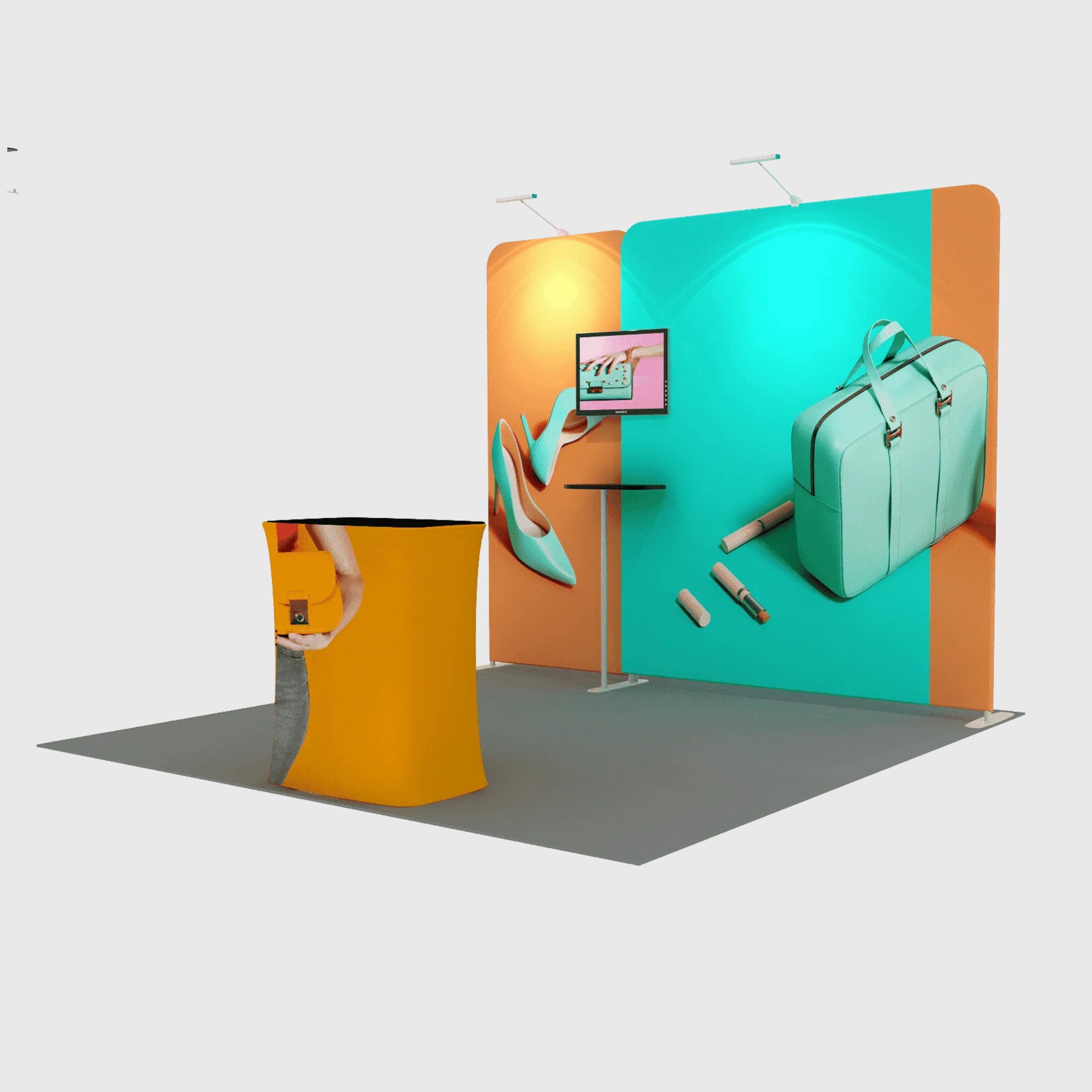 Présentoir portable 3 m x 3 m - Modèle 1 