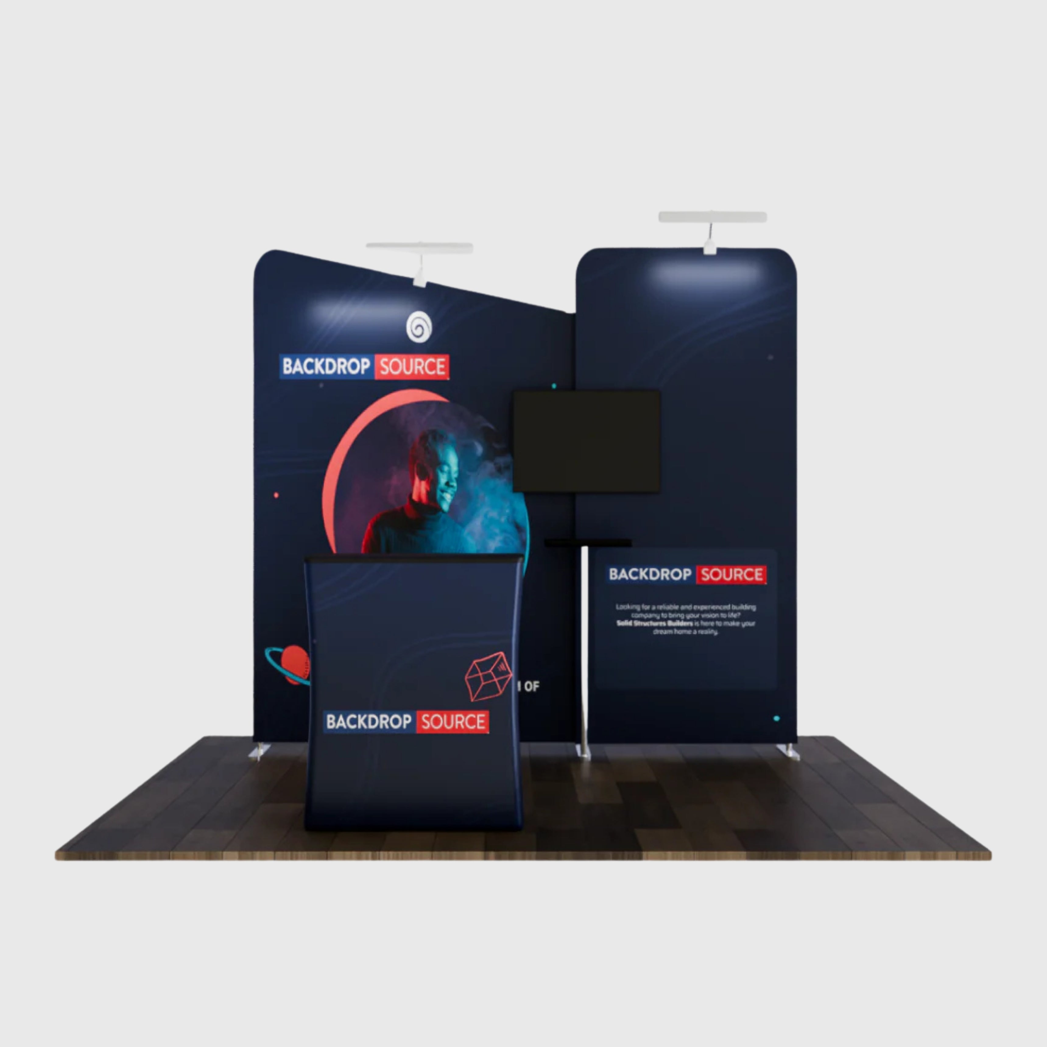 Présentoir portable 3 m x 3 m - Modèle 7 