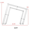 3D Slanted Arch Display Wall