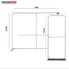 Kit de stand EZ Exhibit Essentials : 3 m x 3 m avec panneau arrière et support pour bannière 