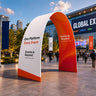 Tapered Curved Fabric Arch Display