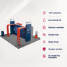 20x20 Booth Kit with 3D Media Walls, Arch Displays & 3 Counters