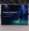 Mur mural en tissu droit haut de gamme avec spots LED 