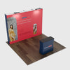 Kit d'exposition pliante droite 3-en-1 Exhibit Pro de 3 m x 3 m avec éclairage Illume 