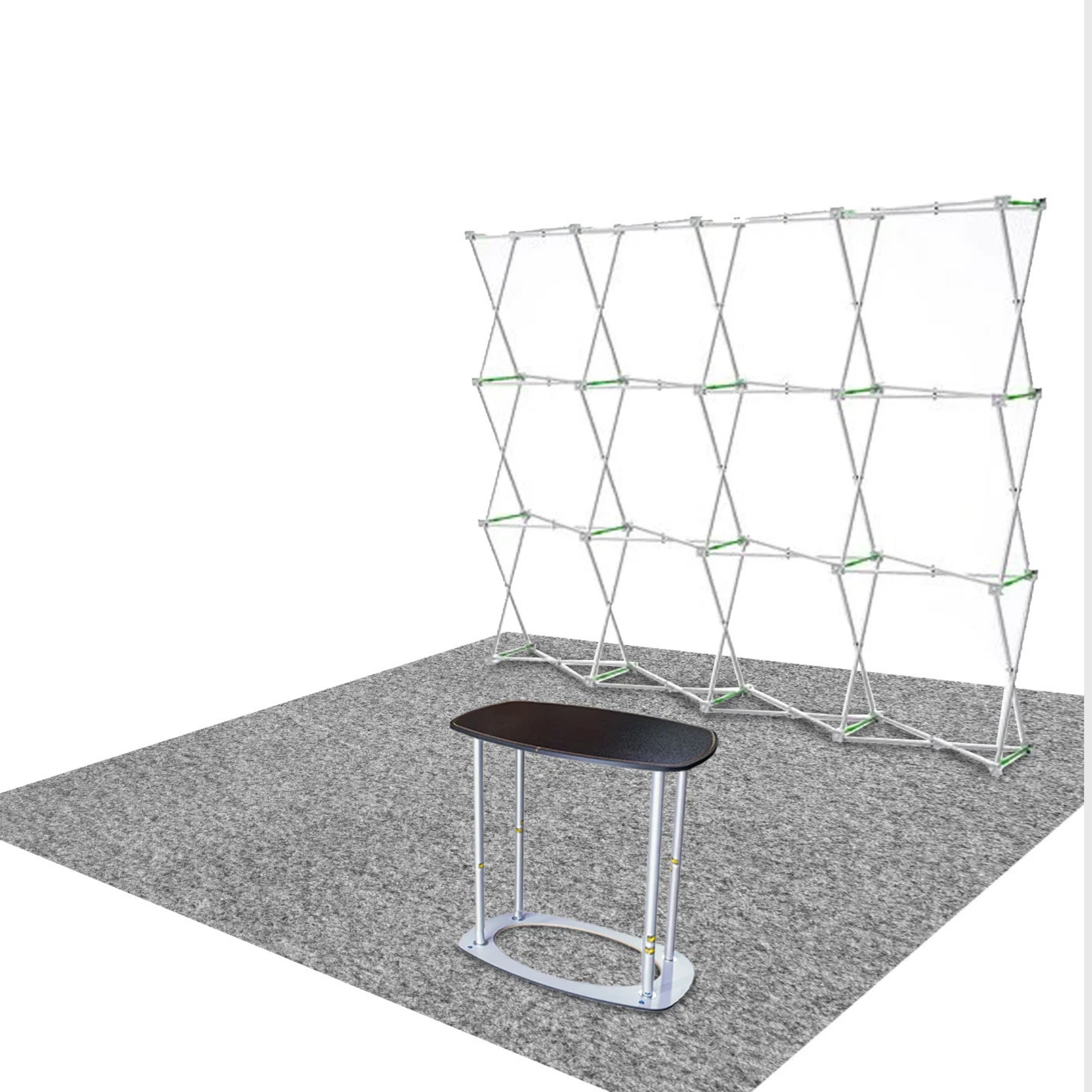 Kit d'exposition pliante droite 3-en-1 Exhibit Pro de 3 m x 3 m avec éclairage Illume 
