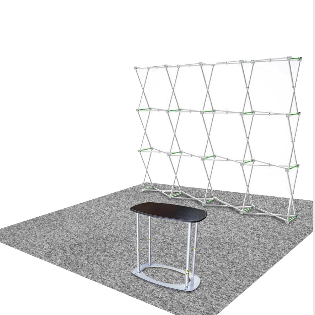 10x10 Straight Popup Booth Kit with Counter & LED Lights