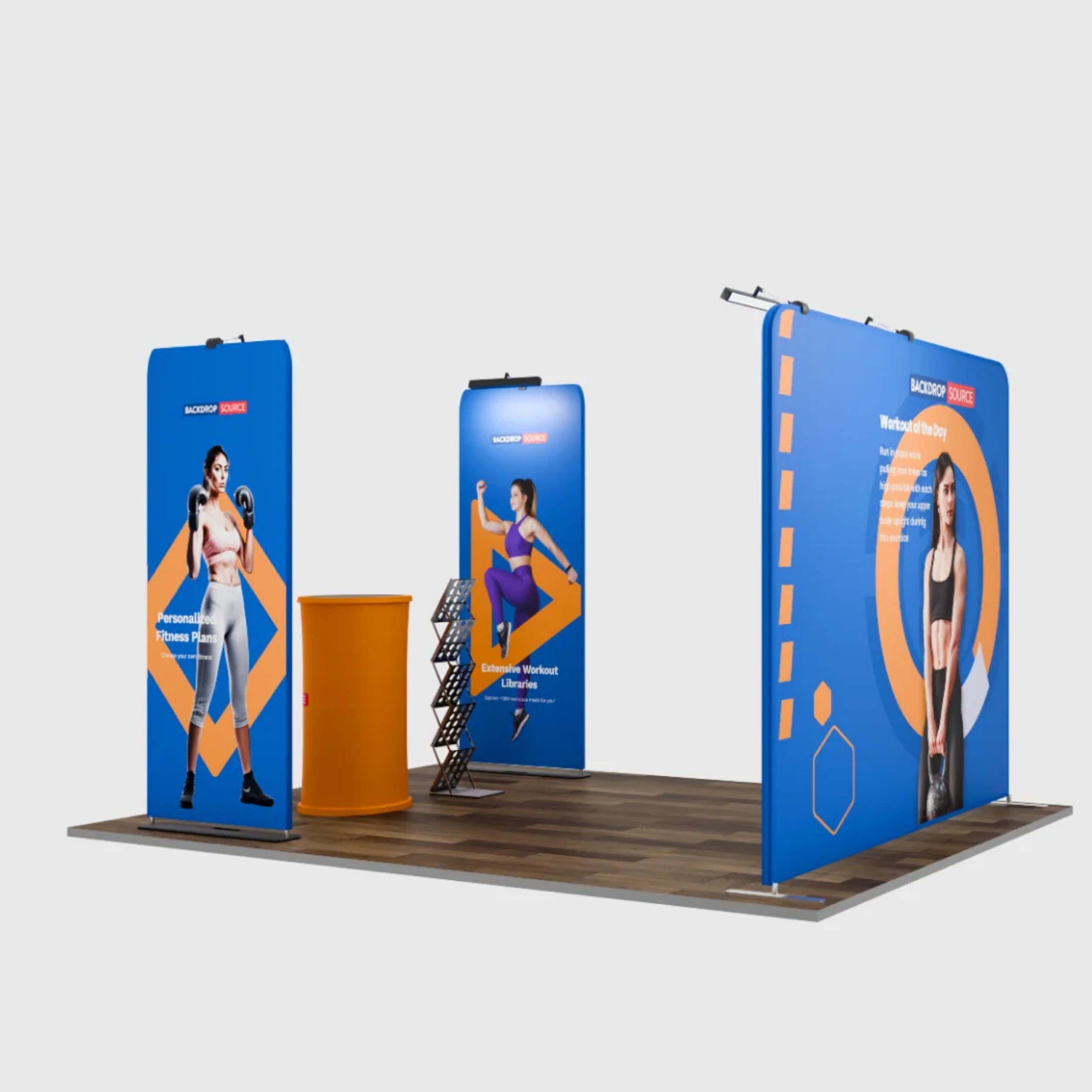 Kit d'exposition haut de gamme pour stands de 3 mètres de large