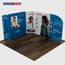 10x10 Magnetic Fabric Booth Wall with Modular Panels