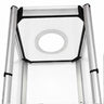 Présentoir tour spiralée portable carré en aluminium - 5 étagères 