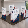 20x20 Magnetic Fabric Booth Wall with 8 Straight Panels
