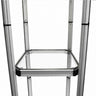 Présentoir tour spiralée portable carré en aluminium - 5 étagères 