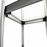 Présentoir tour spiralée portable carré en aluminium - 5 étagères 